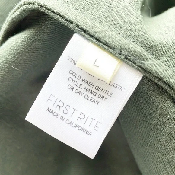 First Rite Green  herringbone utility Shop Coat - Picture 4 of 16